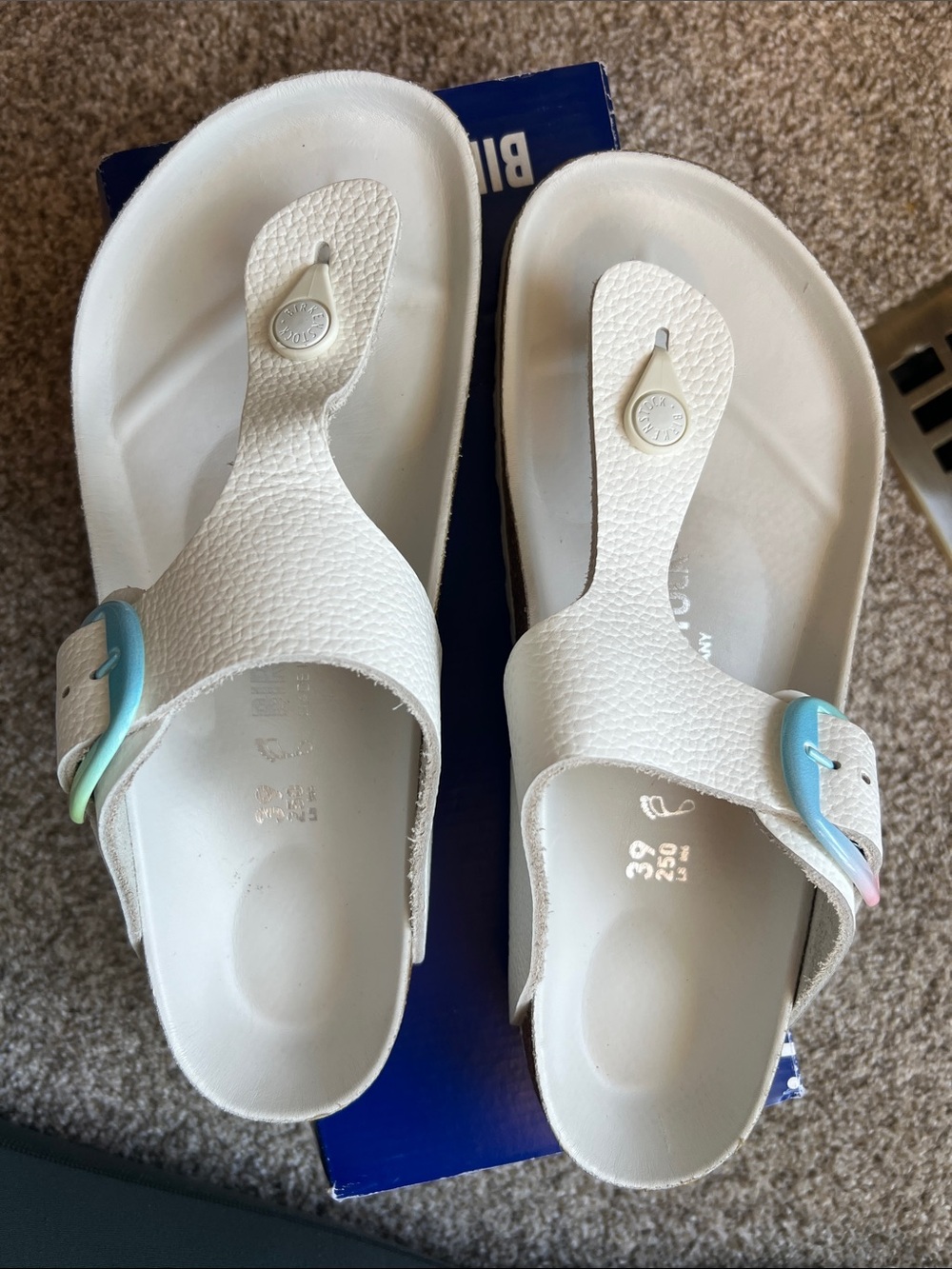 Birkenstock Gizeh Thong Sandals-Pastel Rainbow Big Buckle